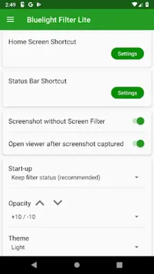 Bluelight Filter Lite android App screenshot 9