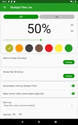 Bluelight Filter Lite android App screenshot 6