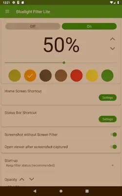 Bluelight Filter Lite android App screenshot 8